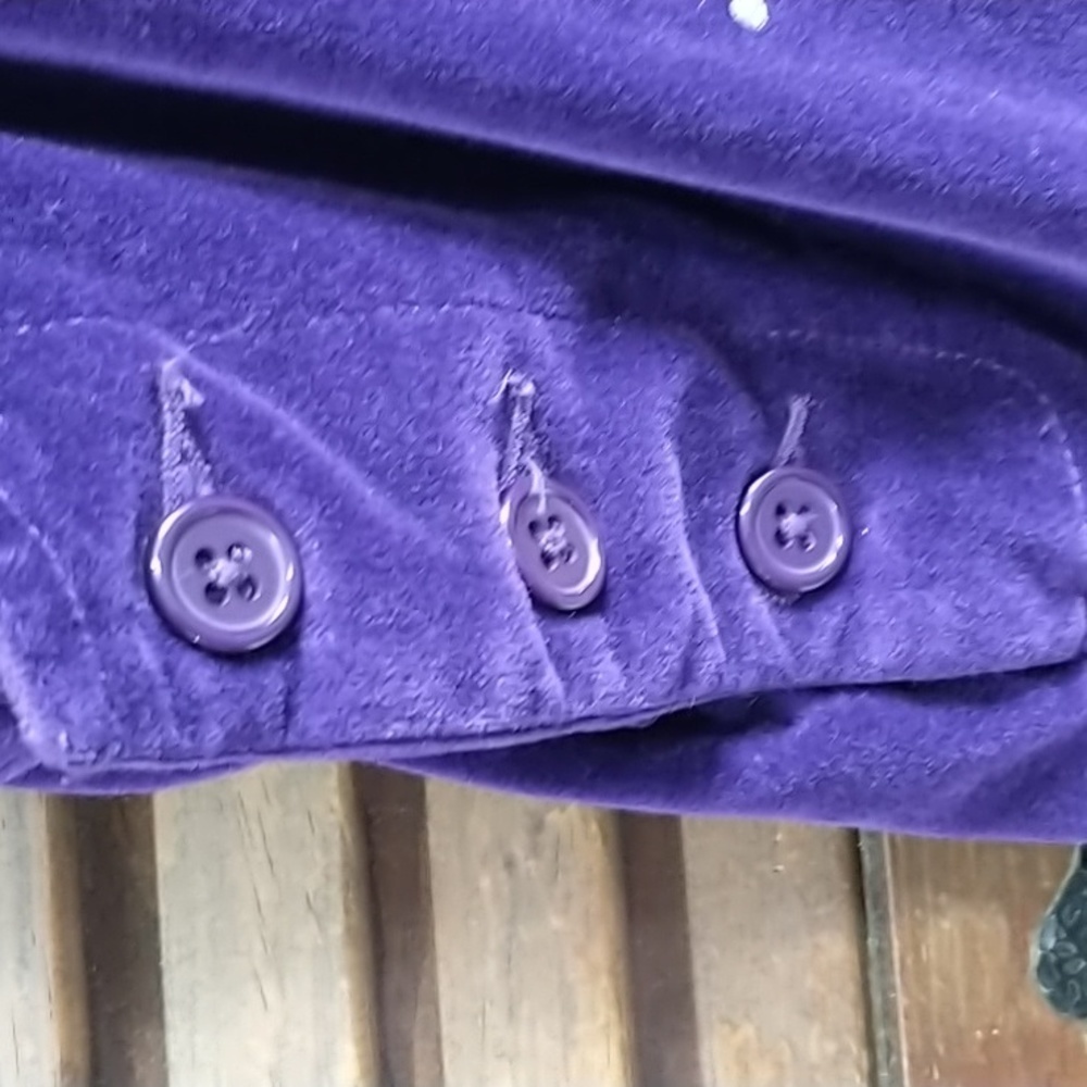 Vintage Quacker FactoryJumper Dress Tunic Size large Purple Presents Gifts - Picture 9 of 10